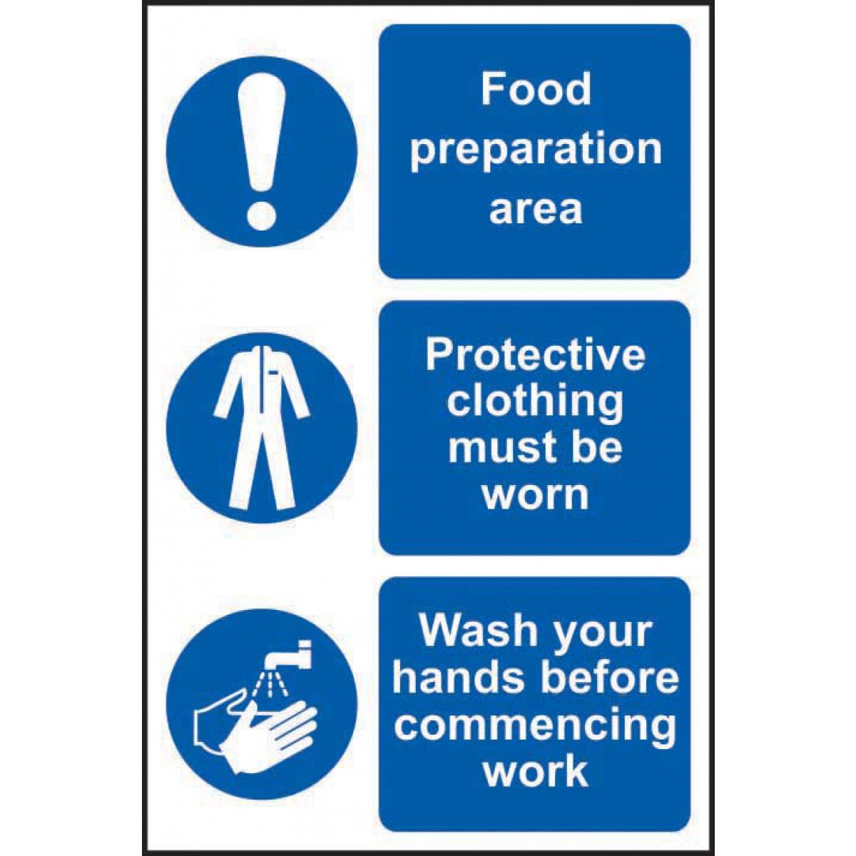 'This Is A Food Production Area/Protective Clothing Must Be' Sig
