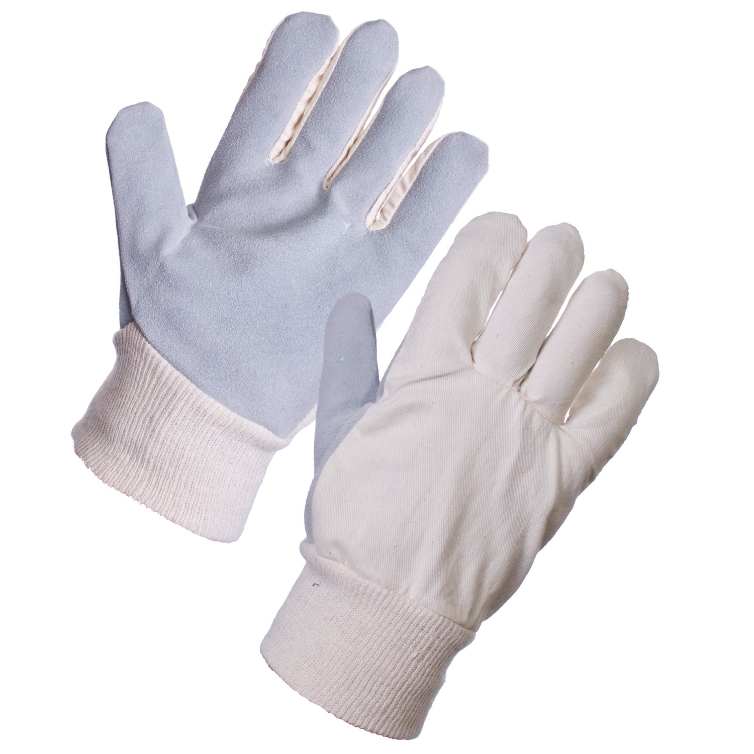 Supertouch Cotton Chrome Leather Gloves