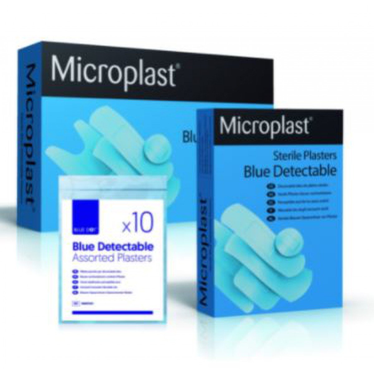 Microplast Metal Detectable Plasters Blue 7.5cm x 2.5cm