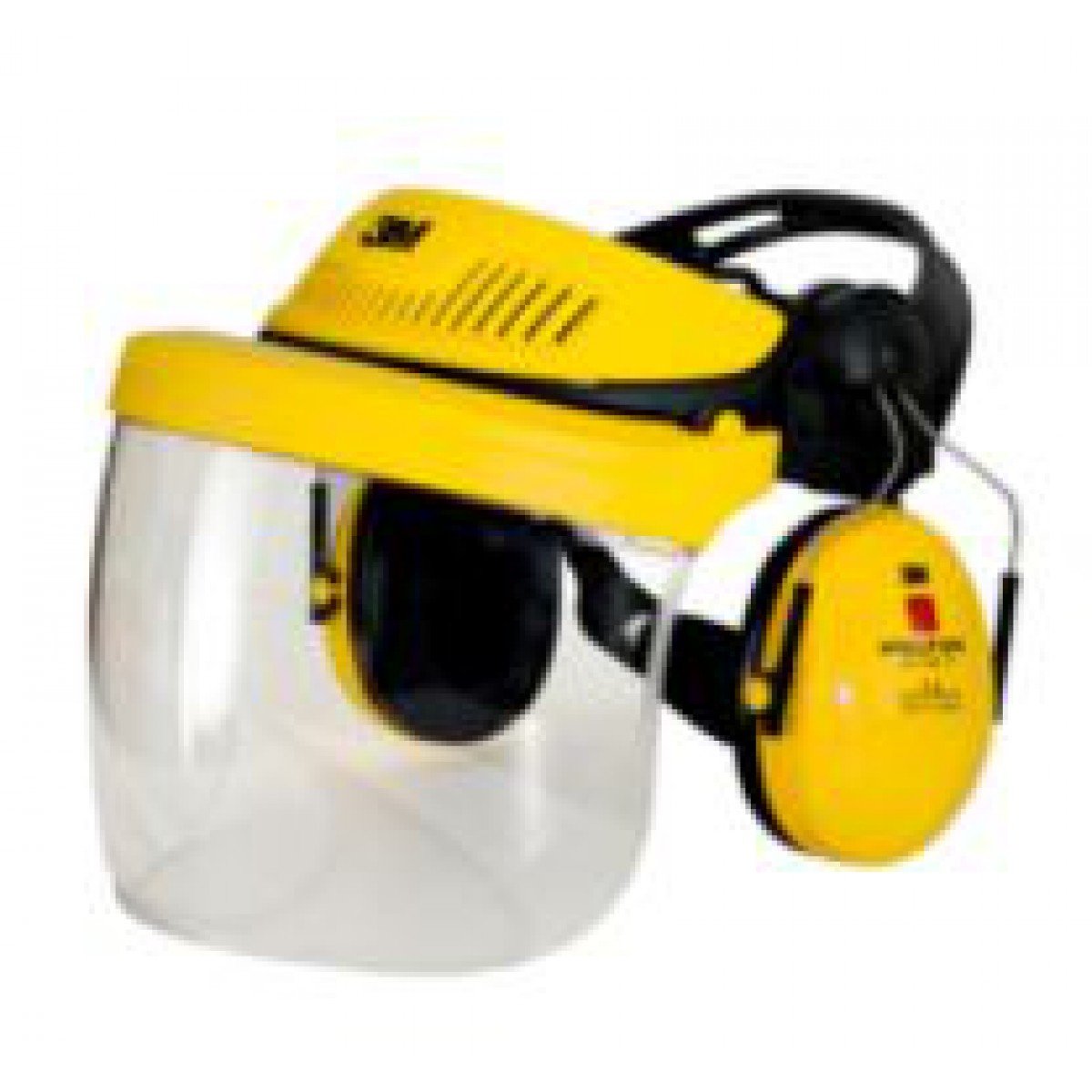 Headgear, 5C-1 Visor and Optime I Ear Defenders Yellow