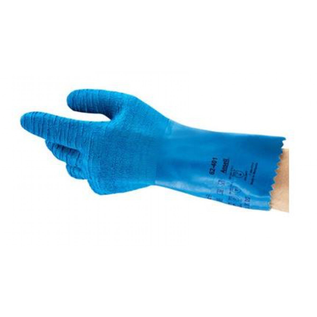 Ansell AlphaTec Natural Rubber Latex Fully Coated Gauntlet Glove - RS ...