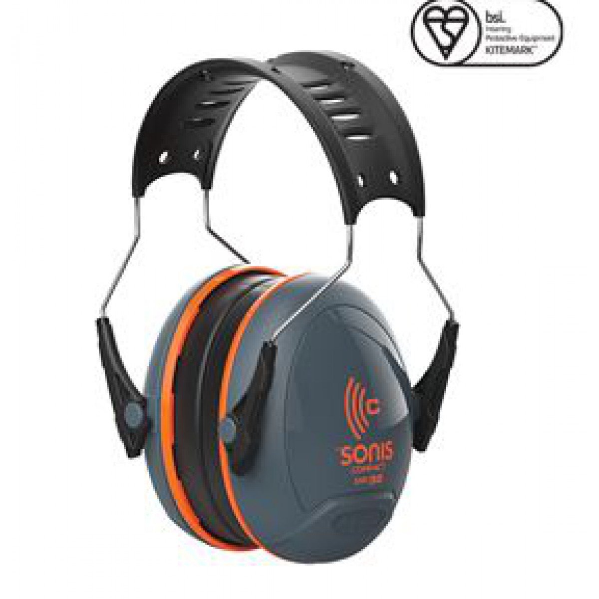 Sonis® Compact Ear Defenders - Over Moulded Headband Dark Grey C