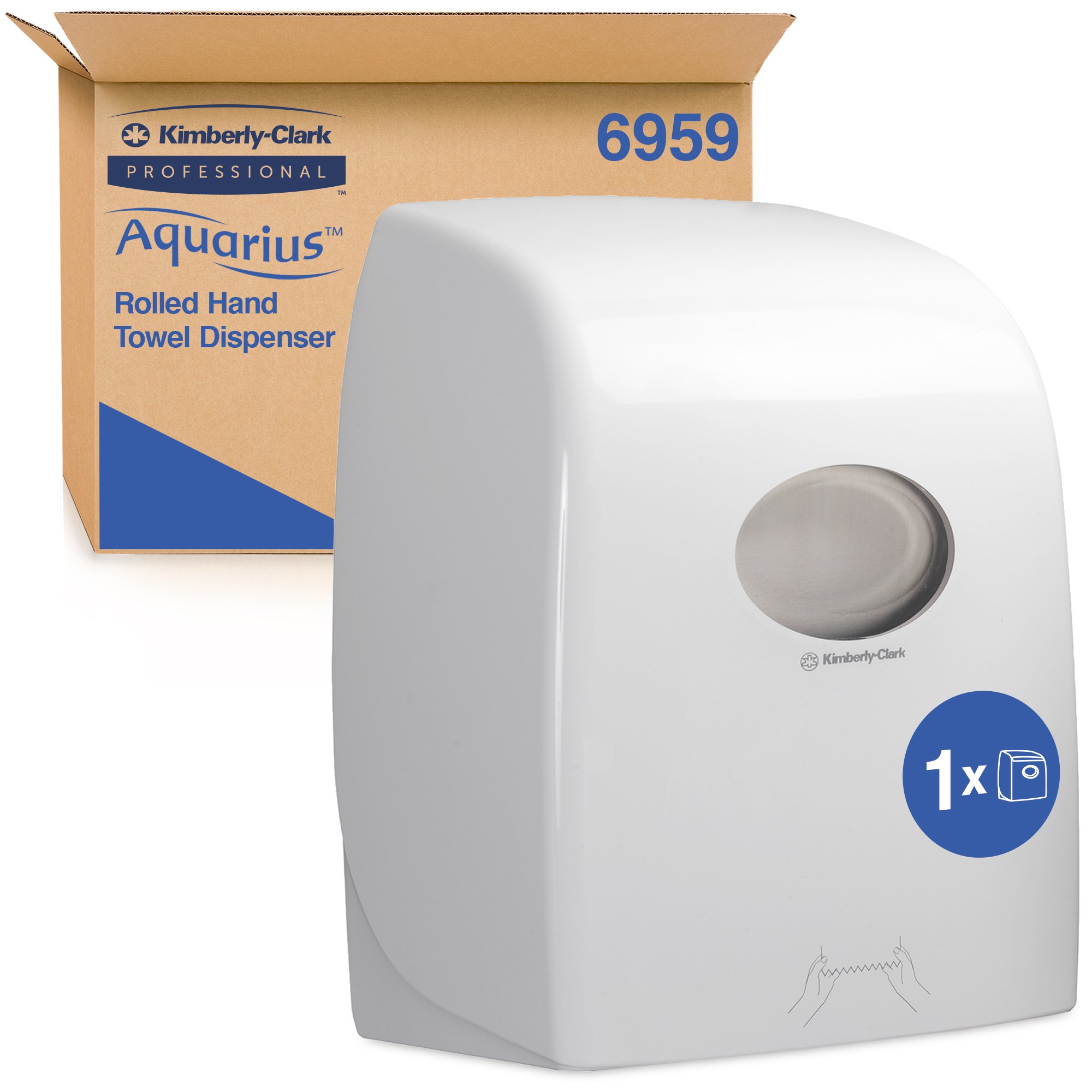 KC Aquarius Rolled Hand Towel Dispenser White 43x33x24cm
