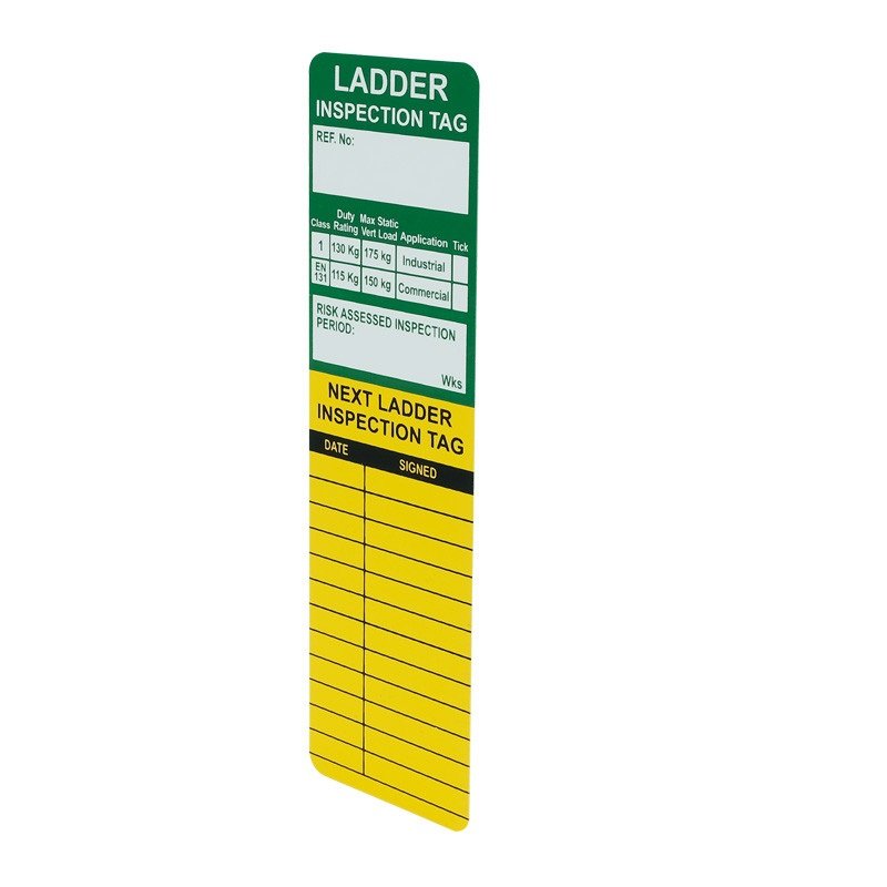 Ladder Safety Tag Inserts Yellow/Black One Size