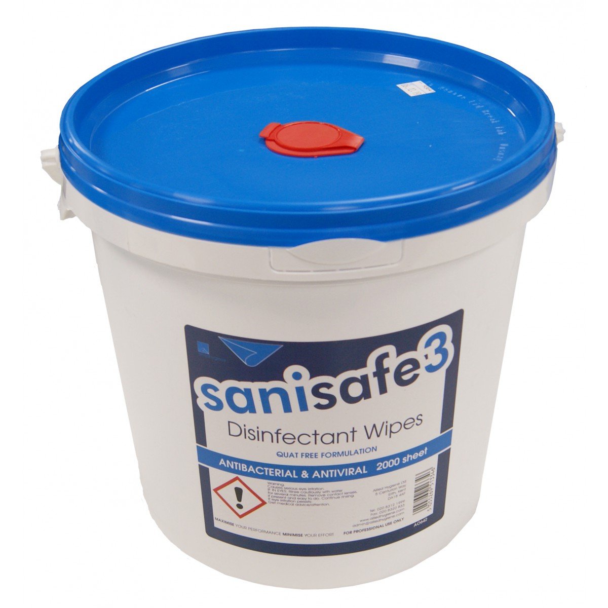 Sanisafe 3 Disinfectant Wipes Bucket Colour - NULL Size - 180 x 